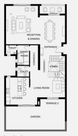 Floor plan for villa at Trio
