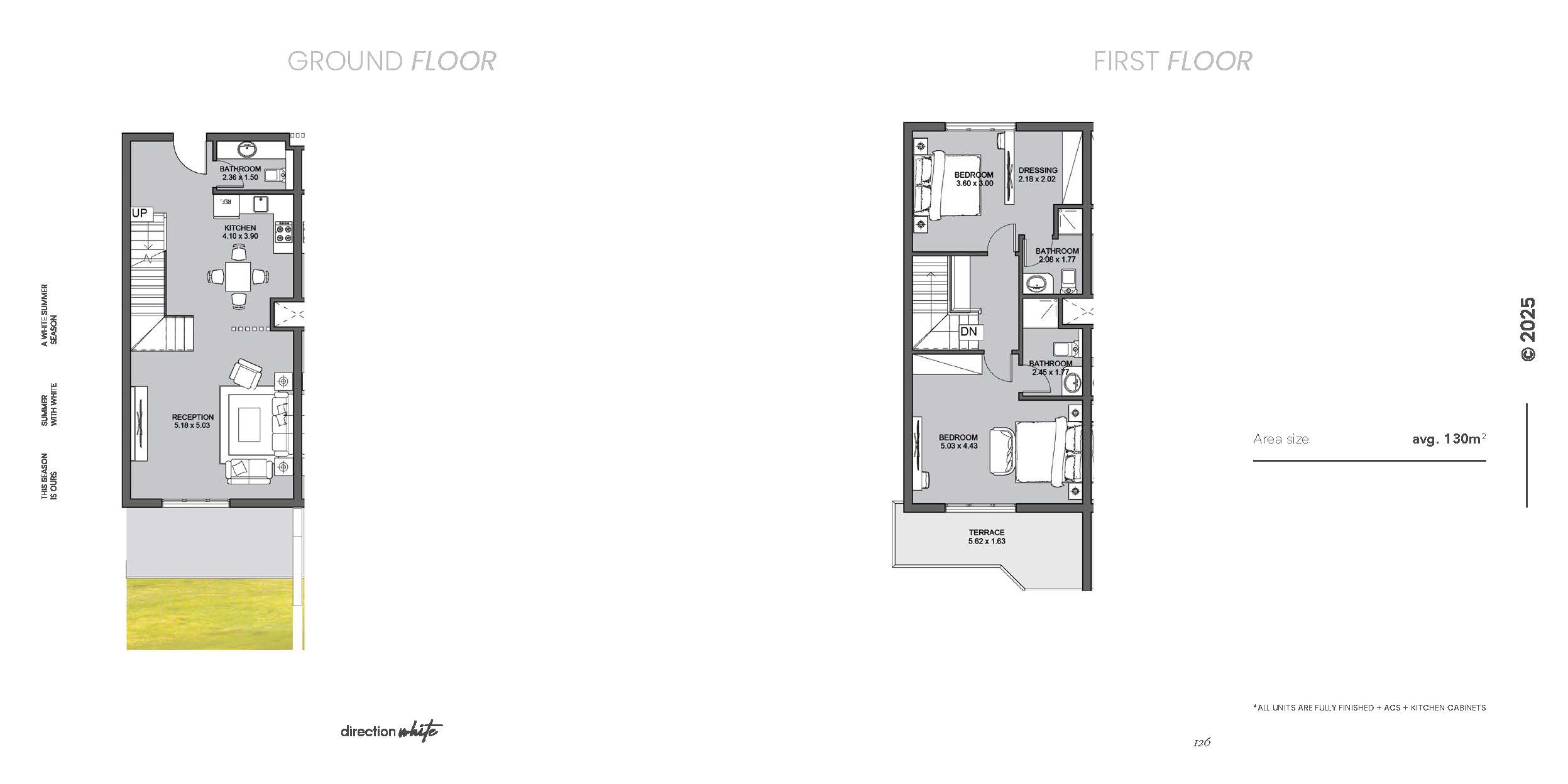 Floor plan for townhouse at Direction White