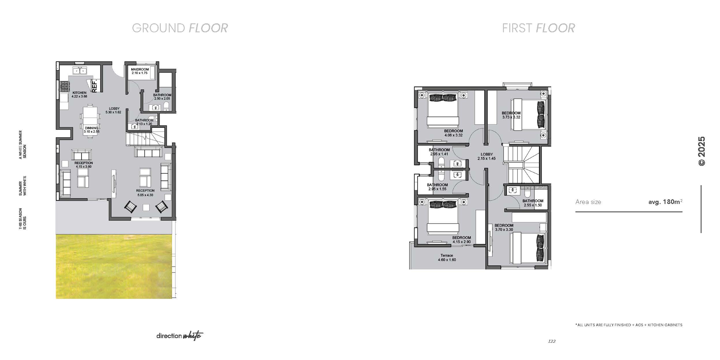 Floor plan for townhouse at Direction White