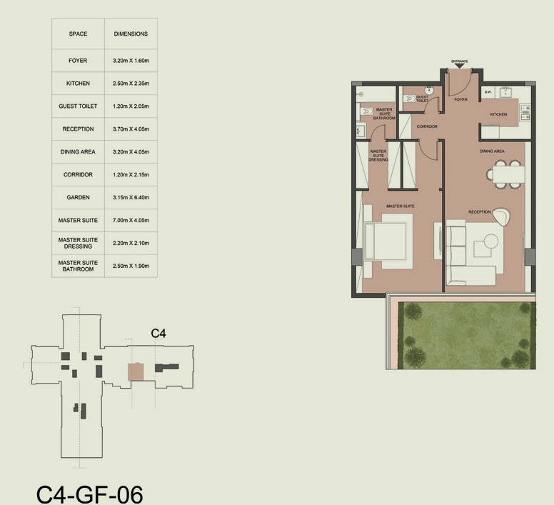 Floor plan for apartment at Edge