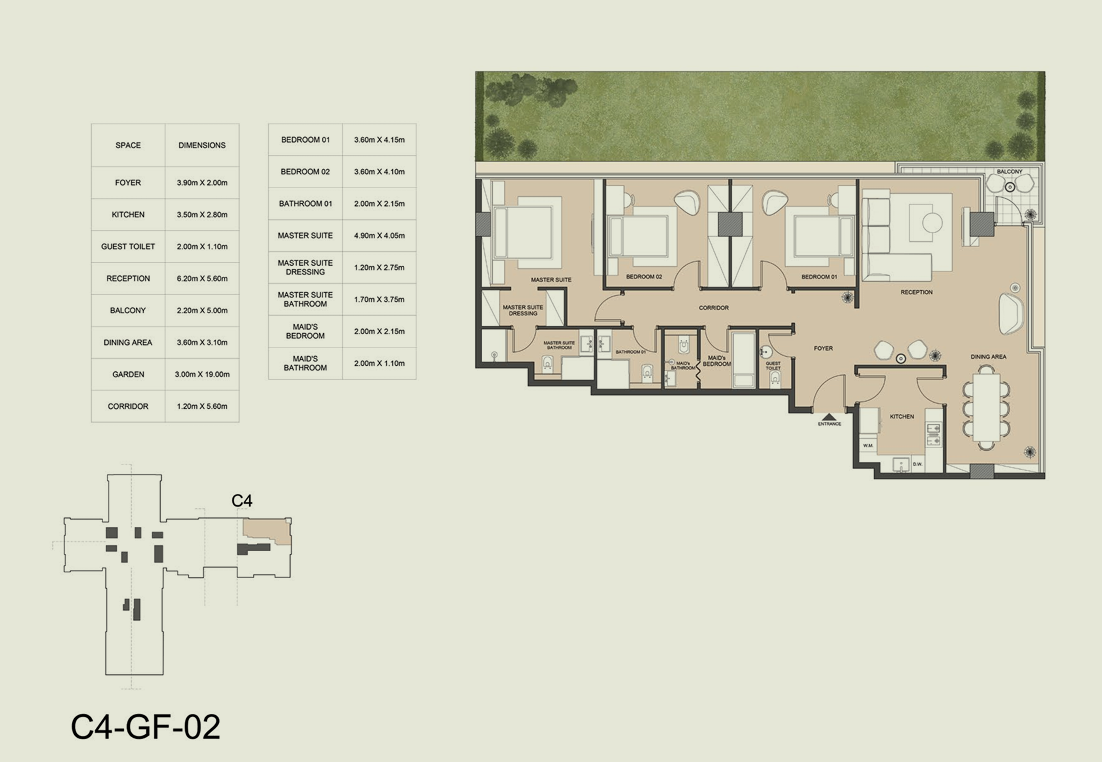 Floor plan for apartment at Edge