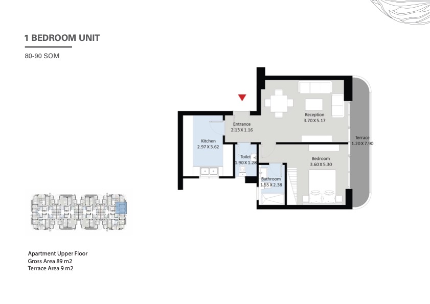 Floor plan for apartment at The Curve