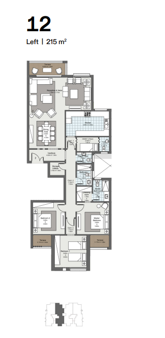 Floor plan for apartment at Ever