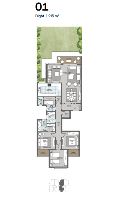 Floor plan for apartment at Ever