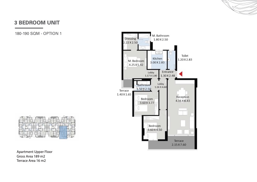 Floor plan for apartment at The Curve