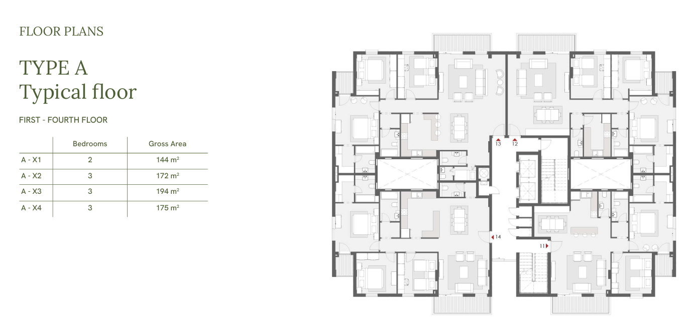 Floor plan for penthouse at One33