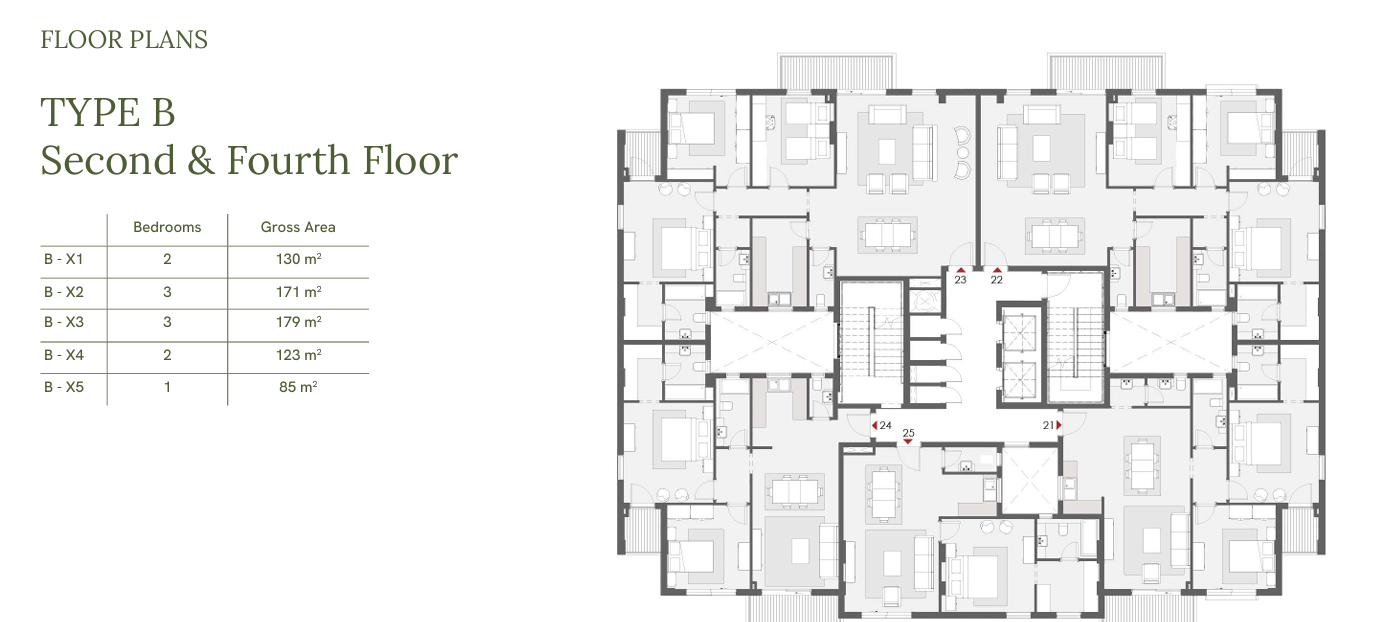 Floor plan for penthouse at One33
