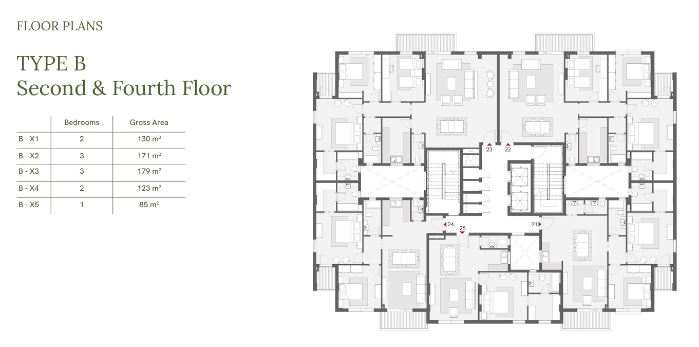 Floor plan for penthouse at One33
