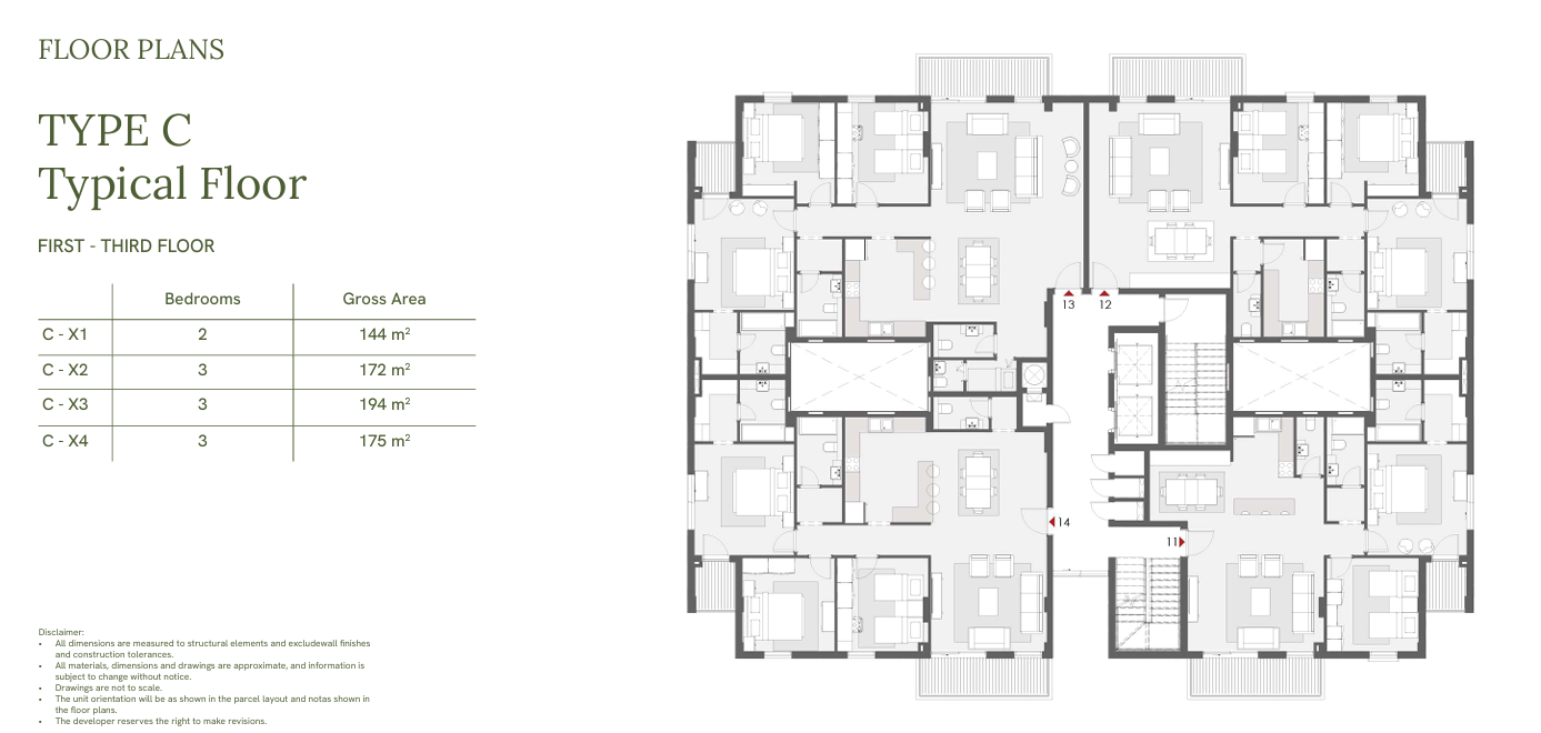 Floor plan for penthouse at One33