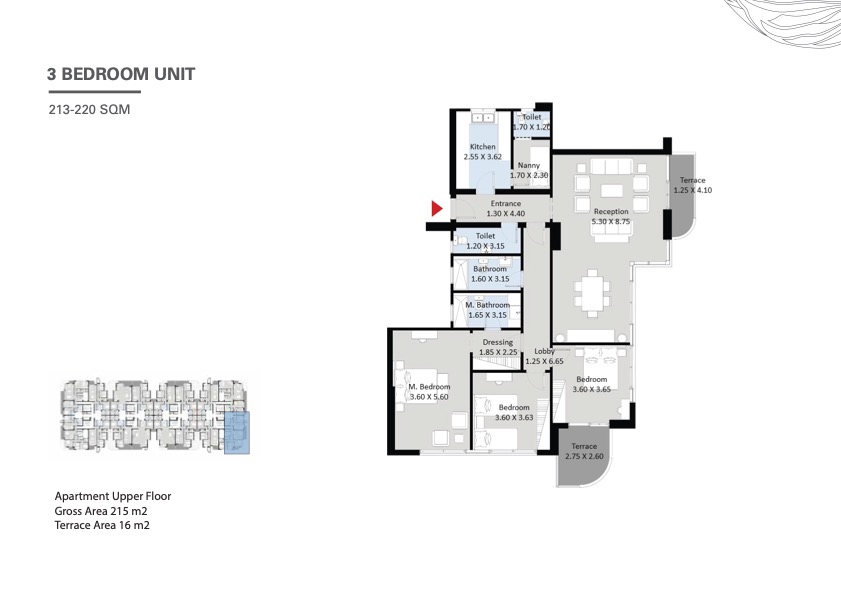 Floor plan for apartment at The Curve