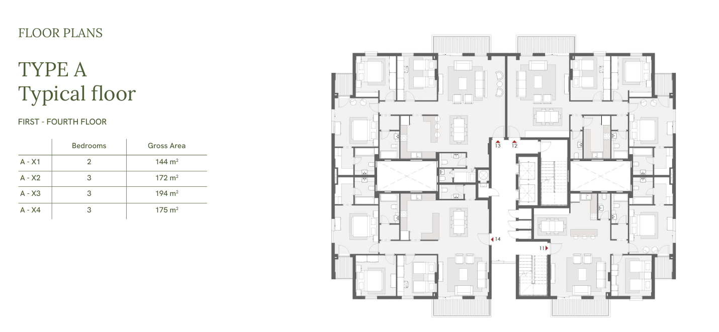 Floor plan for penthouse at One33