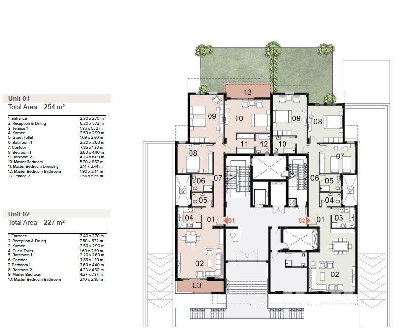 Floor plan for apartment at Mazarine