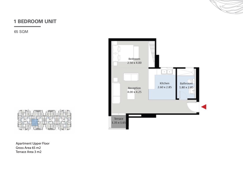 Floor plan for apartment at The Curve