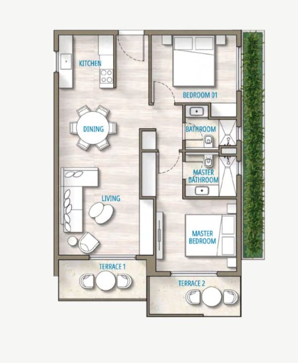 Floor plan for chalet at Southmed
