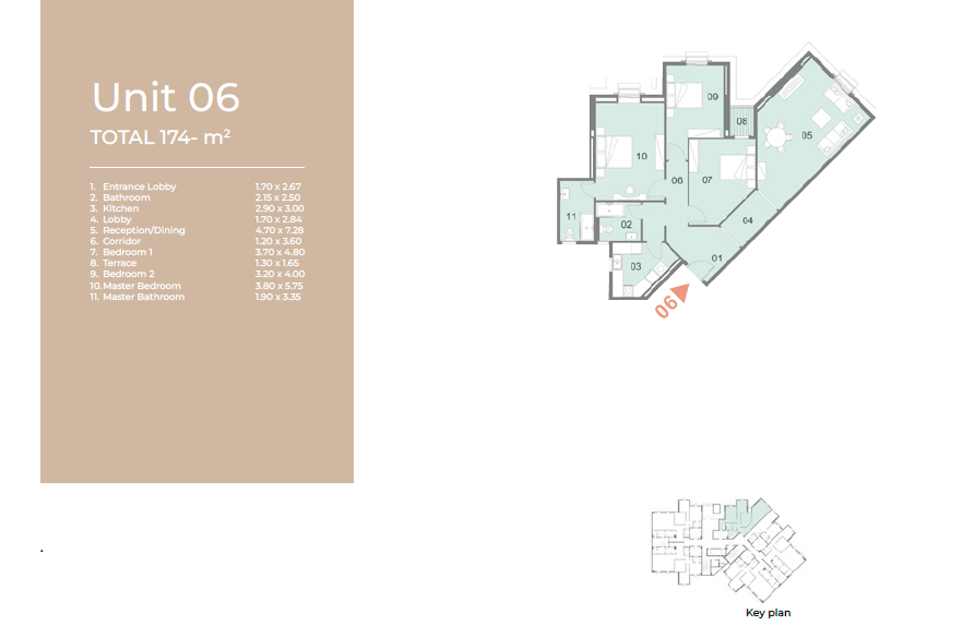 Floor plan for apartment at Il Latini City Edge