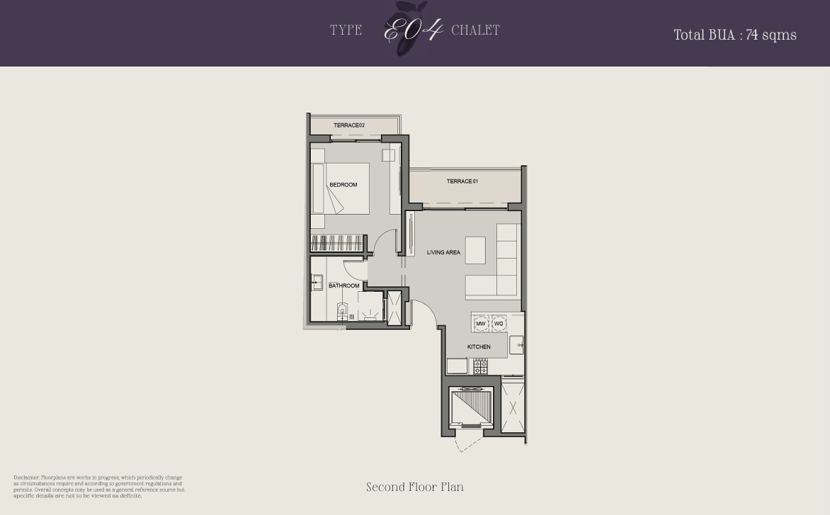 Floor plan for chalet at Marsa Baghush