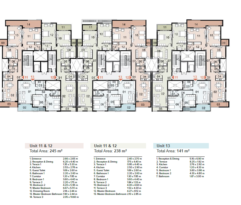 Floor plan for apartment at Mazarine