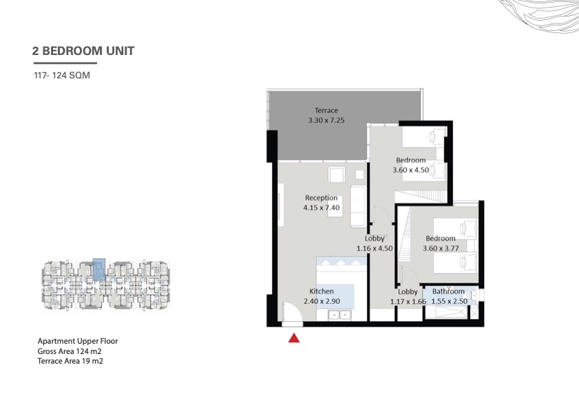 Floor plan for apartment at The Curve
