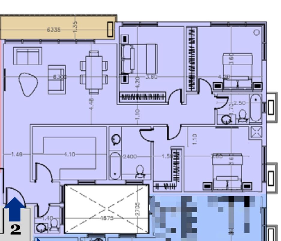 Floor plan for apartment at The City of Odyssia