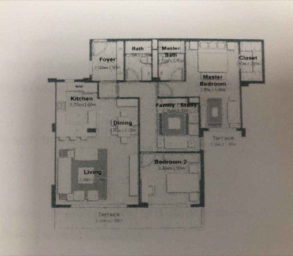 Floor plan for apartment at Uptown Cairo