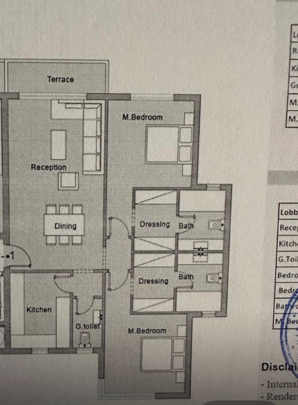Floor plan for apartment at Badya