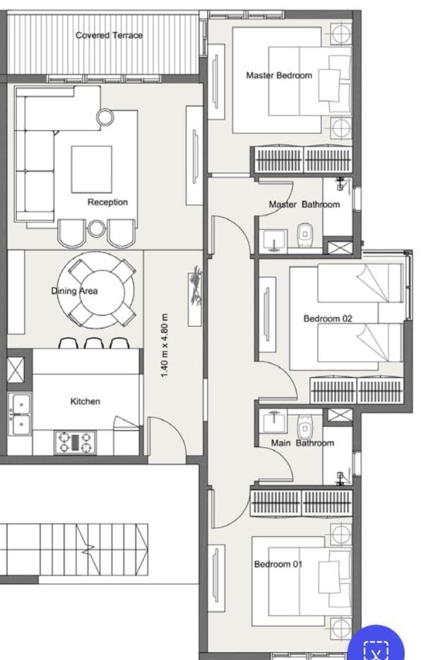 Floor plan for chalet at Summer