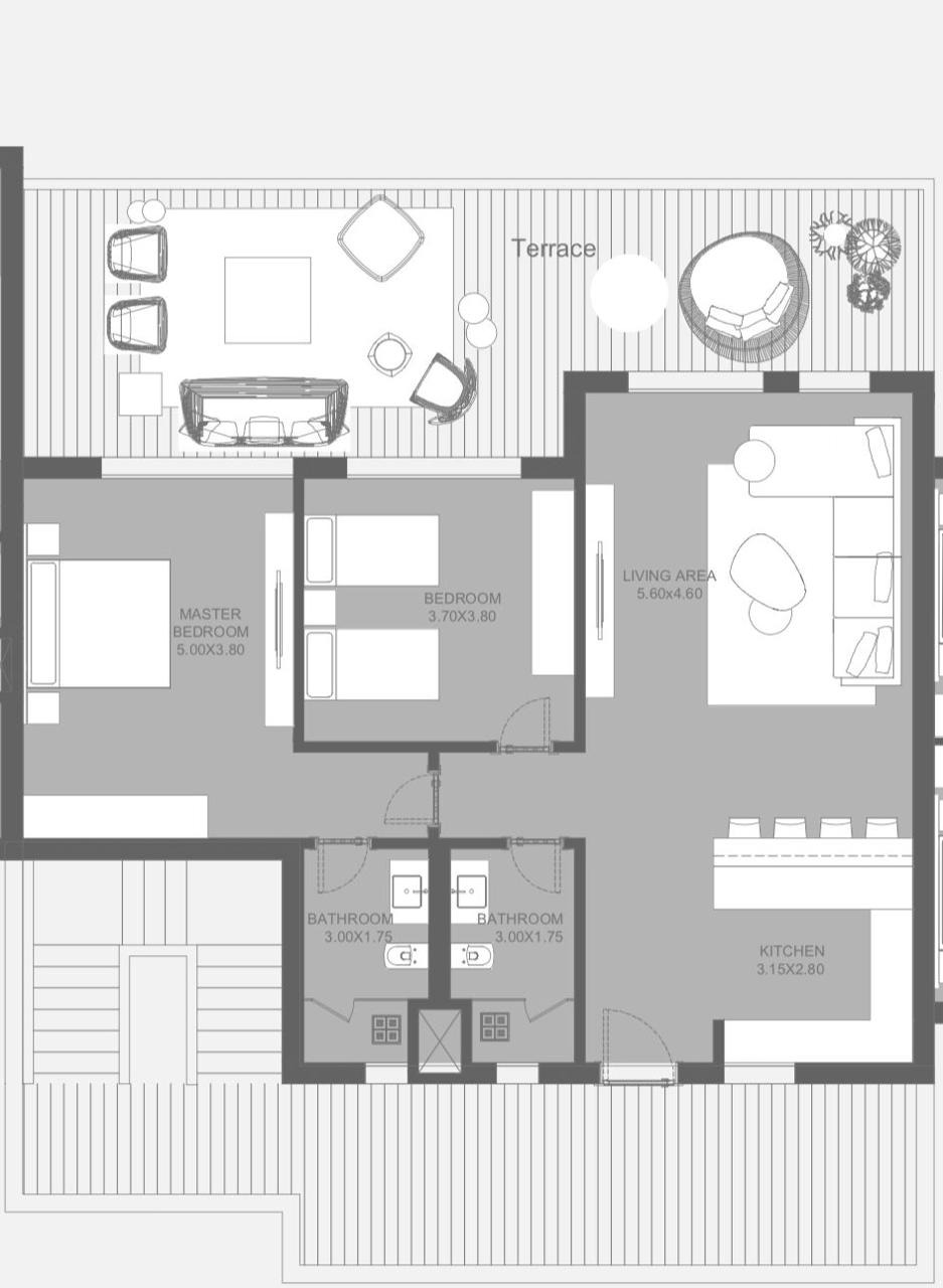Floor plan for chalet at Playa Ghazala