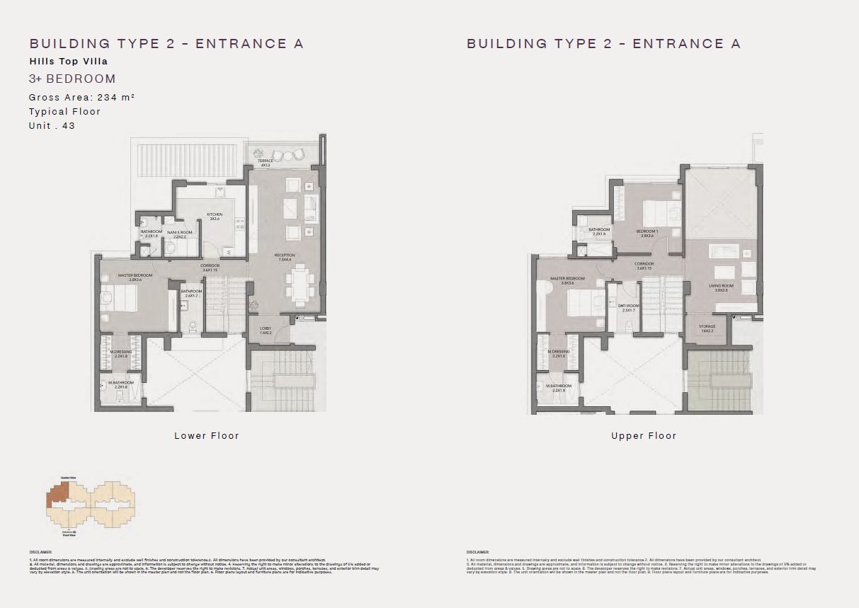 Floor plan for duplex at Club Hills Residence