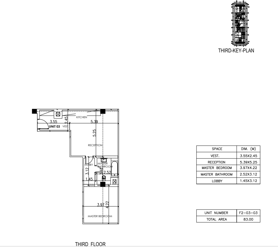 Floor plan for apartment at Parklane