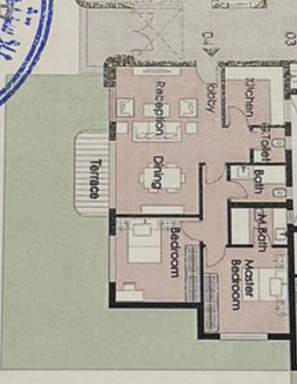 Floor plan for apartment at Palm Hills New Cairo