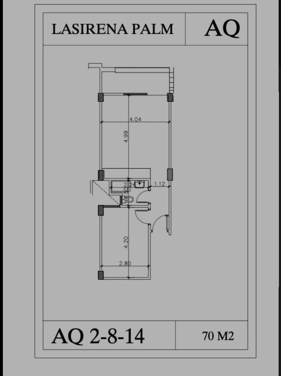 Floor plan for chalet at Lasirena Palm Beach