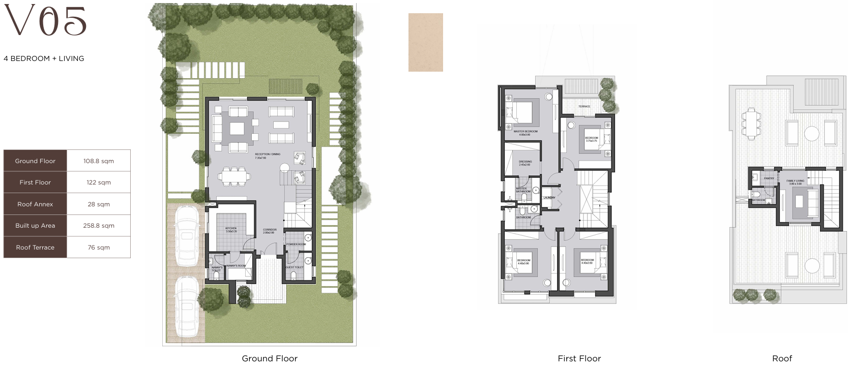 Floor plan for villa at Karmell New Zayed