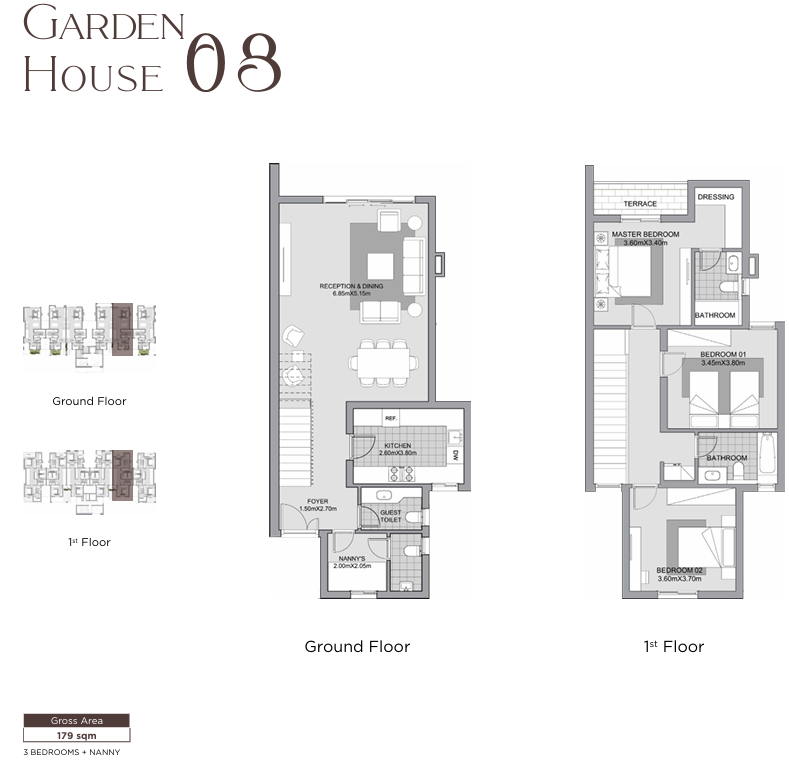 Floor plan for duplex at Karmell New Zayed