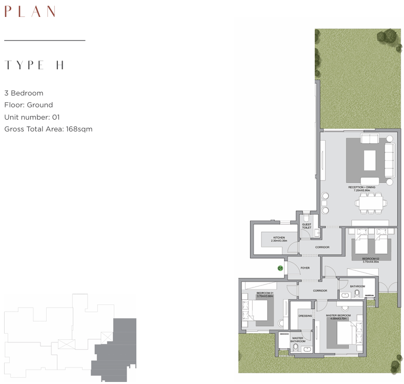 Floor plan for apartment at The Estates Residence