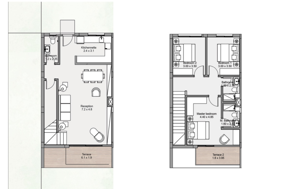 Floor plan for townhouse at Salt