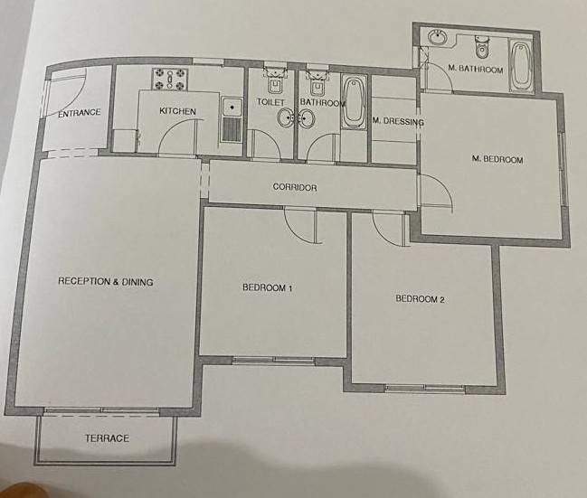 Floor plan for apartment at Aliva Mountain View Mostakbal City