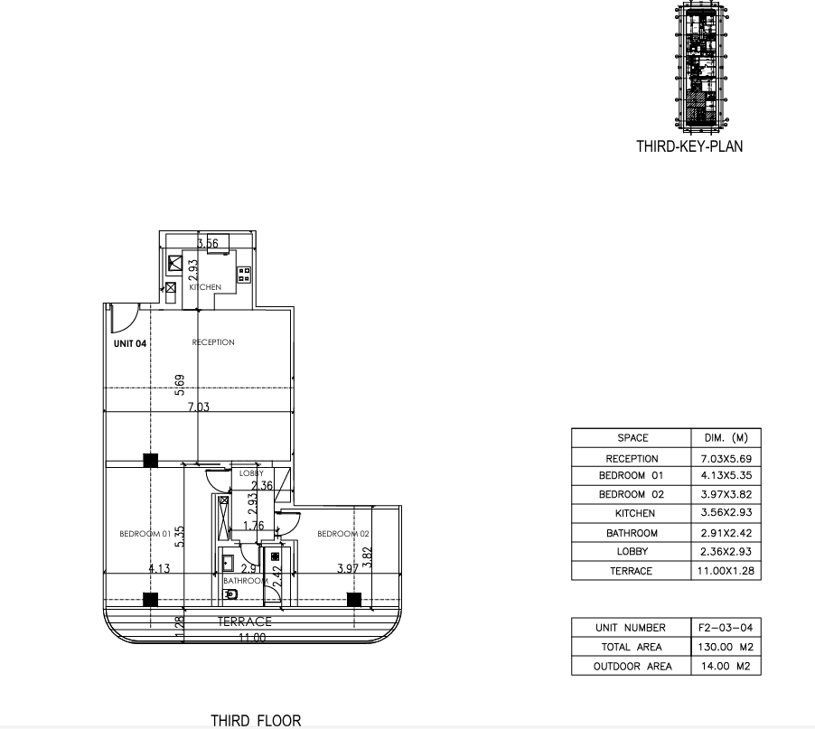 Floor plan for apartment at Parklane