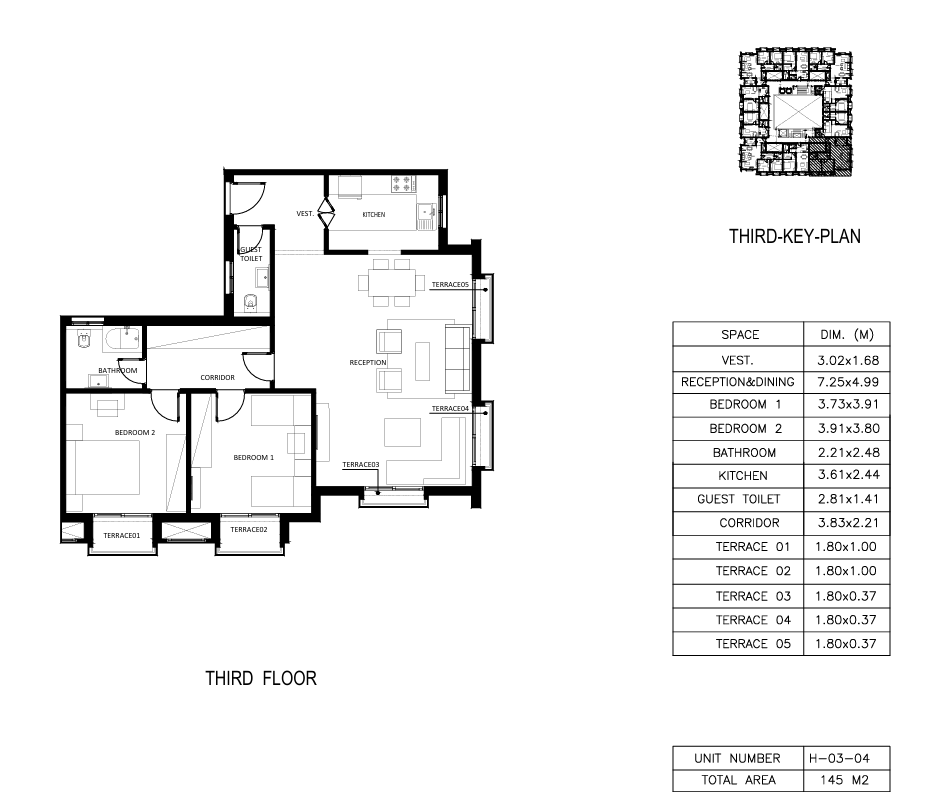 Floor plan for apartment at Parklane