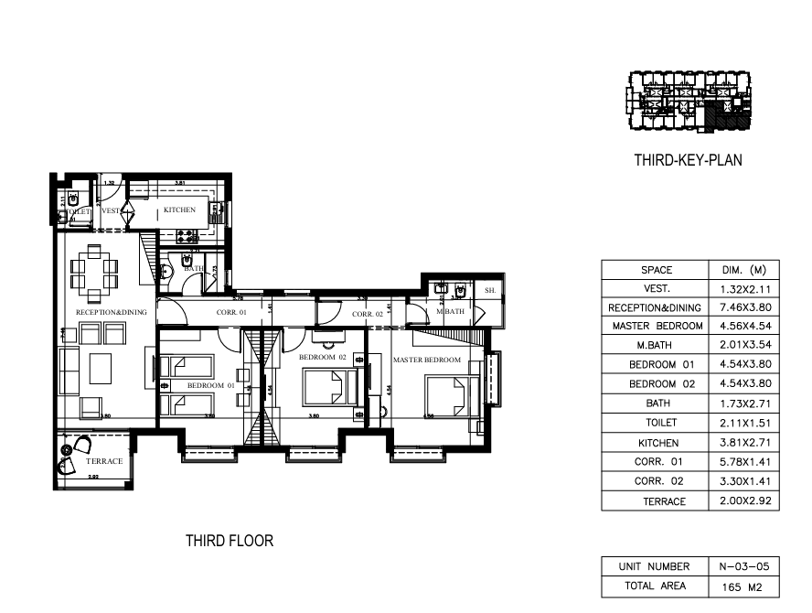 Floor plan for apartment at Parklane
