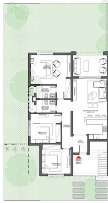 Floor plan for chalet at Saada North Coast