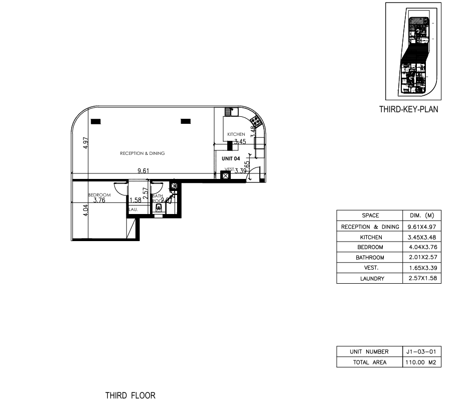 Floor plan for apartment at Parklane