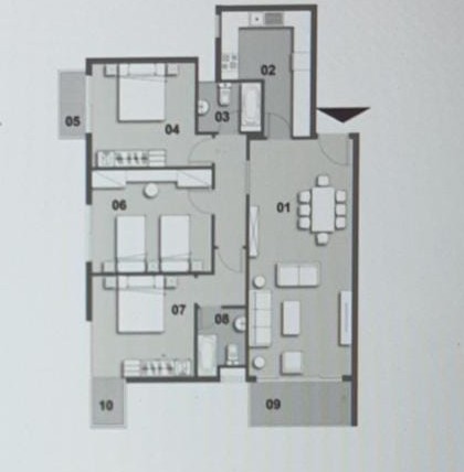 Floor plan for apartment at Il Bosco City