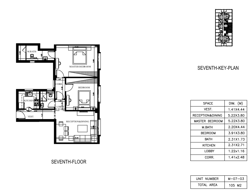 Floor plan for apartment at Parklane