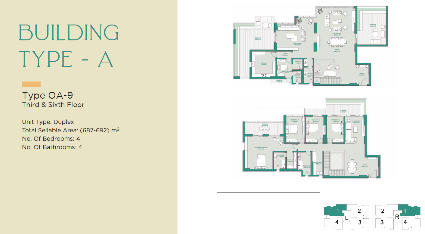 Floor plan for duplex at Jade Park