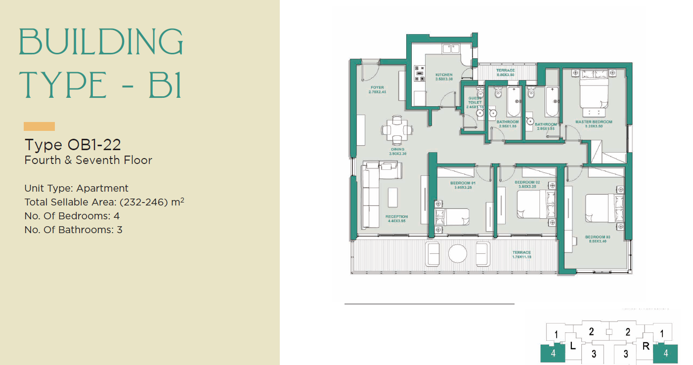 Floor plan for apartment at Jade Park
