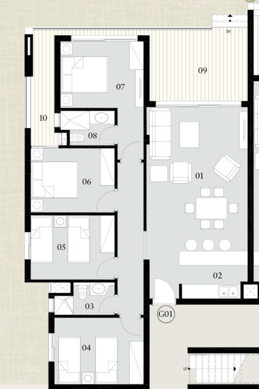 Floor plan for chalet at Carnelia