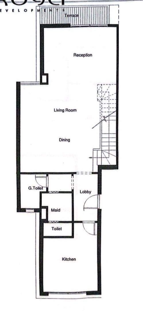 Floor plan for duplex at Telal East