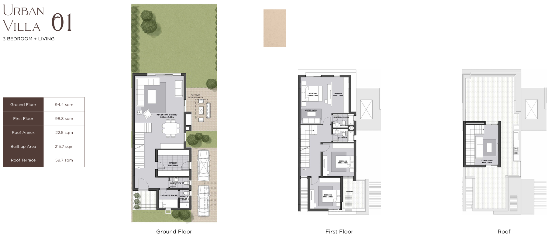 Floor plan for villa at Karmell New Zayed