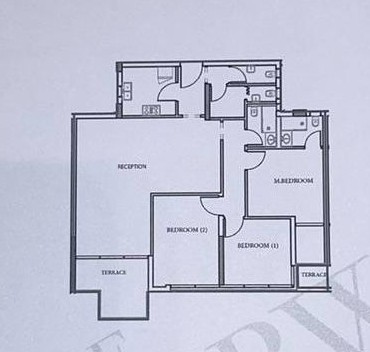 Floor plan for apartment at The Waterway - New Cairo