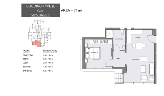 Floor plan for apartment at Serrano